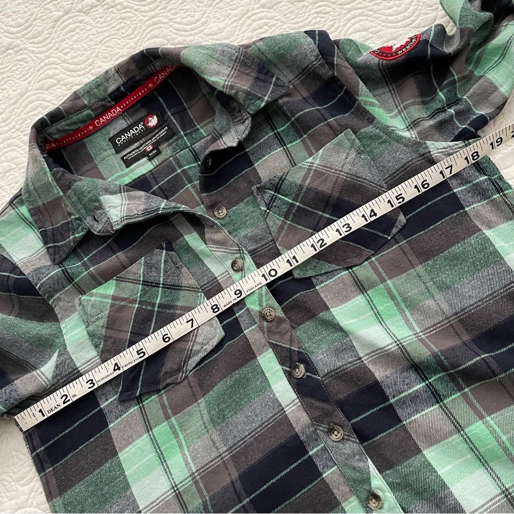 CANADA Weathergear Long Sleeved Shirt 100% Cotton Flannel Shirt Size MM - Picture 15 of 16